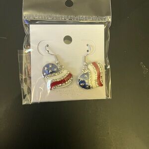 Patriotic Heart Earrings